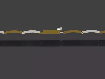 Wide Link Bracelet STL 3D 3DM model bg0064 3D print model
