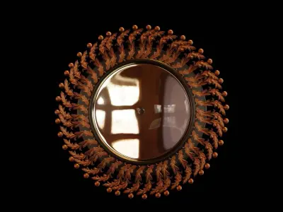 Carved classic mirror Frame 2 3D model