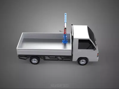 MANUAL HYDRAULIC JACK LIFTING HOIST JIB CRANE HOOK PICKUP TRUCK 3D model