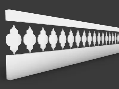 patern metal railing Free 3D model