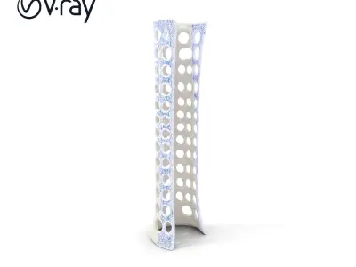 Perforated Metal Cylinder Model Pack Low-poly 3D model