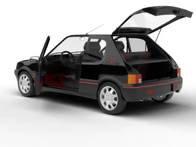 Peugeot 205 GTI 1 6 1992 HQ 3d model 3D model