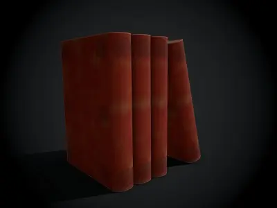 Book Low Poly stack of books Low-poly 3D model