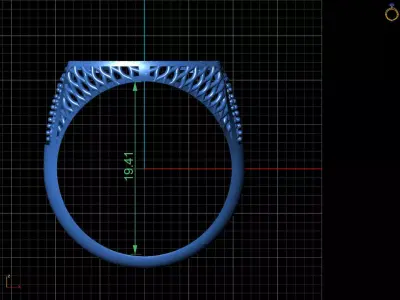 Luxury Dollar Sign Mens Ring With Diamonds Jewelry Gents Rings 3D print model