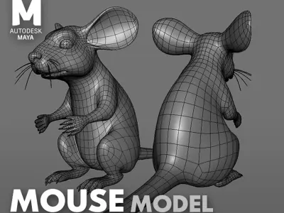 Mouse BaseMesh  Low-poly 3D model