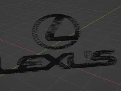 Lexus 3D Logo Low-poly 3D model