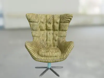 High Back chair 3D model