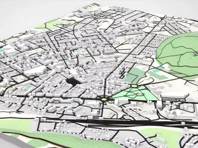 Cityscape Niksicis Montenegro 3D model