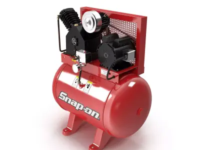 SO Air Compressor Stationary 40 gallon Single Phase Low-poly 3D model