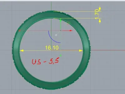 RING car size  5 dot 5 3D print model