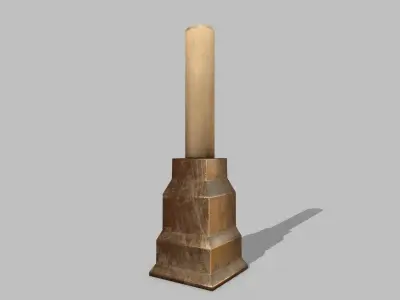 Table Set Low-poly 3D model