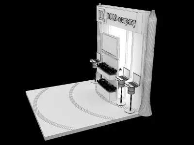 Booth Exhibition Stand a576a 3D model