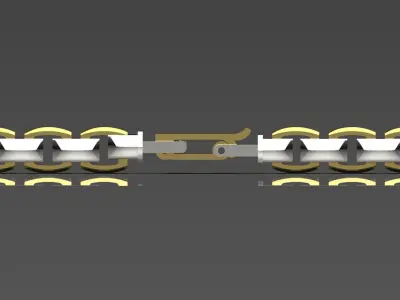 Luxury two-tone gold chain model bg0040 3D print model