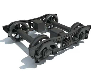 Train Bogie Wheels 3D model