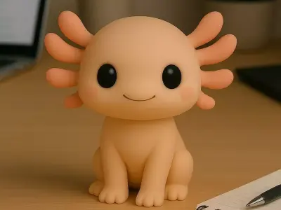 Axolotl - Kawaii Animals Collection 3D print model