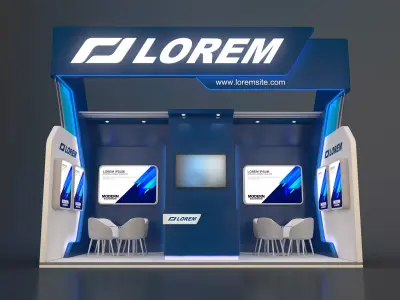 exhibition stand 18 sqm 3D model