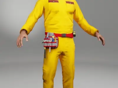 Worker Uniform Mechanic with Tools 3D Model 3D model