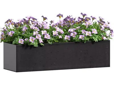 Window and Balcony Flower Box Pot  3D model