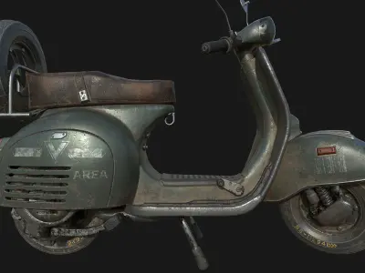 Vespa GS Low-poly 3D model