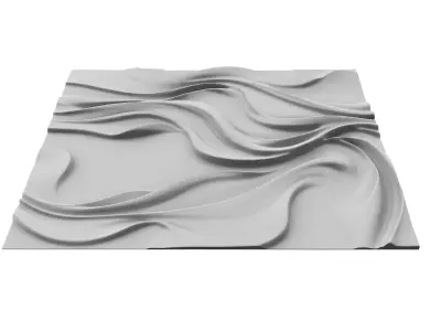 modern panel wall decor set wall relief mural CNC 73 3D model