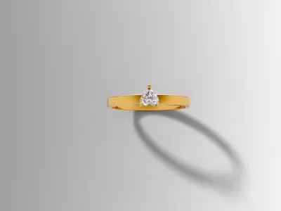 Timeless Solitaire Ring High End Jewelry Design 3D print model