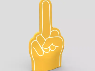 Foam Finger 7 Low-poly 3D model