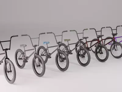 Bmx bicycle Low-poly 3D model
