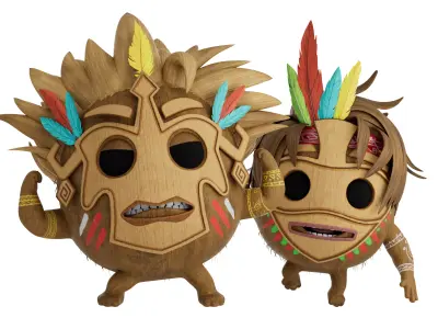 Coco Macho and Boy Rigged Low-poly 3D model