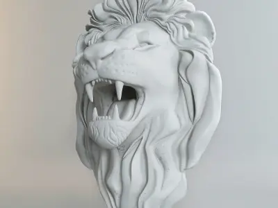 Lion head 3D model