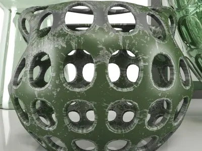 Decor06 vase with flowers and drawing 3D model