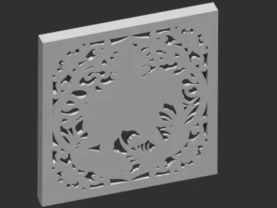 elephant pattern decoration 3D print model
