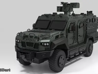 GYURZA  Tactical MRAP Vehicle 3D print model