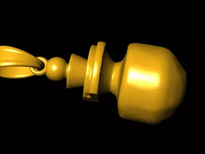 pendant charms - one inch pendant 3D print model