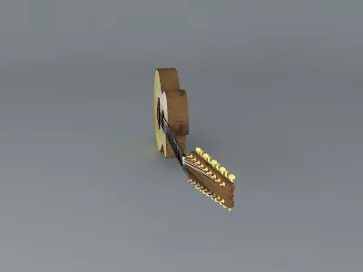 18 string acoustic guitar Free 3D model