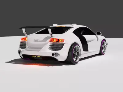 Audi R8 ETron modified 3D model