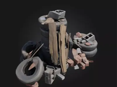 Urban Materials Pile  Organized Chaos of Construction 3D model