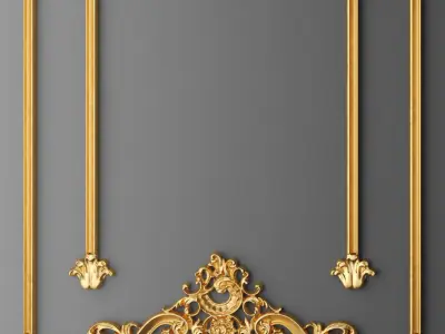 Stucco decor frame 3D 3D model