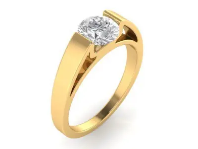 solitaire ring 3D model