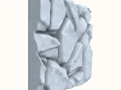Dense Basalt Stone Wall Asset 3D model