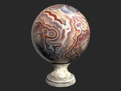 Fortune teller Mineral Crystal Ball Low-poly 3D model