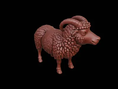 Sheep Animal Sculpture 3D print model