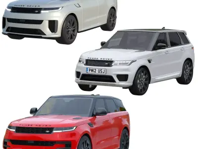 Range Rover sport collection 3D Model Pack by 3dscars