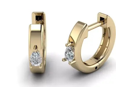 Jewelry Earrings 3x2 Pear 3D print model