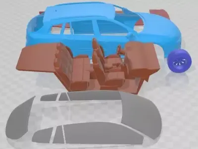 Renault Laguna Estate 2011 Printable Car  3D print model