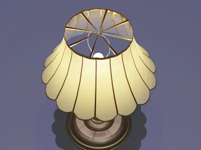Night Lamp with scalloped lamp shade 3D model