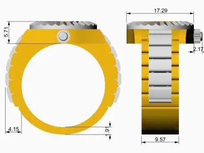 Men Signet Ring No Diamonds  3D print model