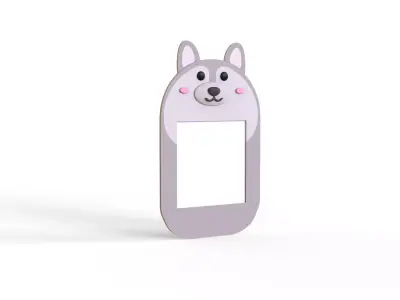 Cartoon Wolf Frame  Low-poly 3D model