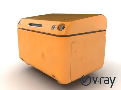 Futuristic Storage Box Design model pack Low-poly 3D model
