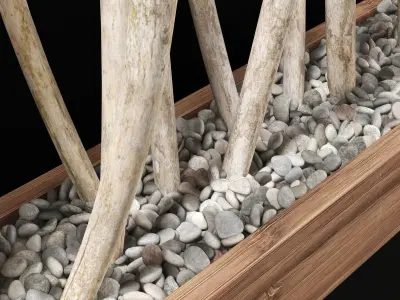 Planter thick branch fundament 3D model