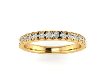 French pave setting Ring 3D print model